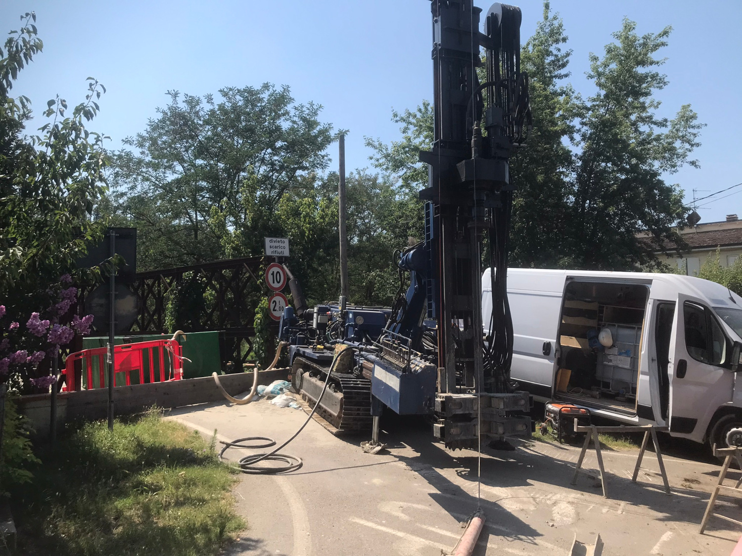 Indagine geognostica per rifacimento storico Ponte Militare di Isola, Riolo Terme (Ra)